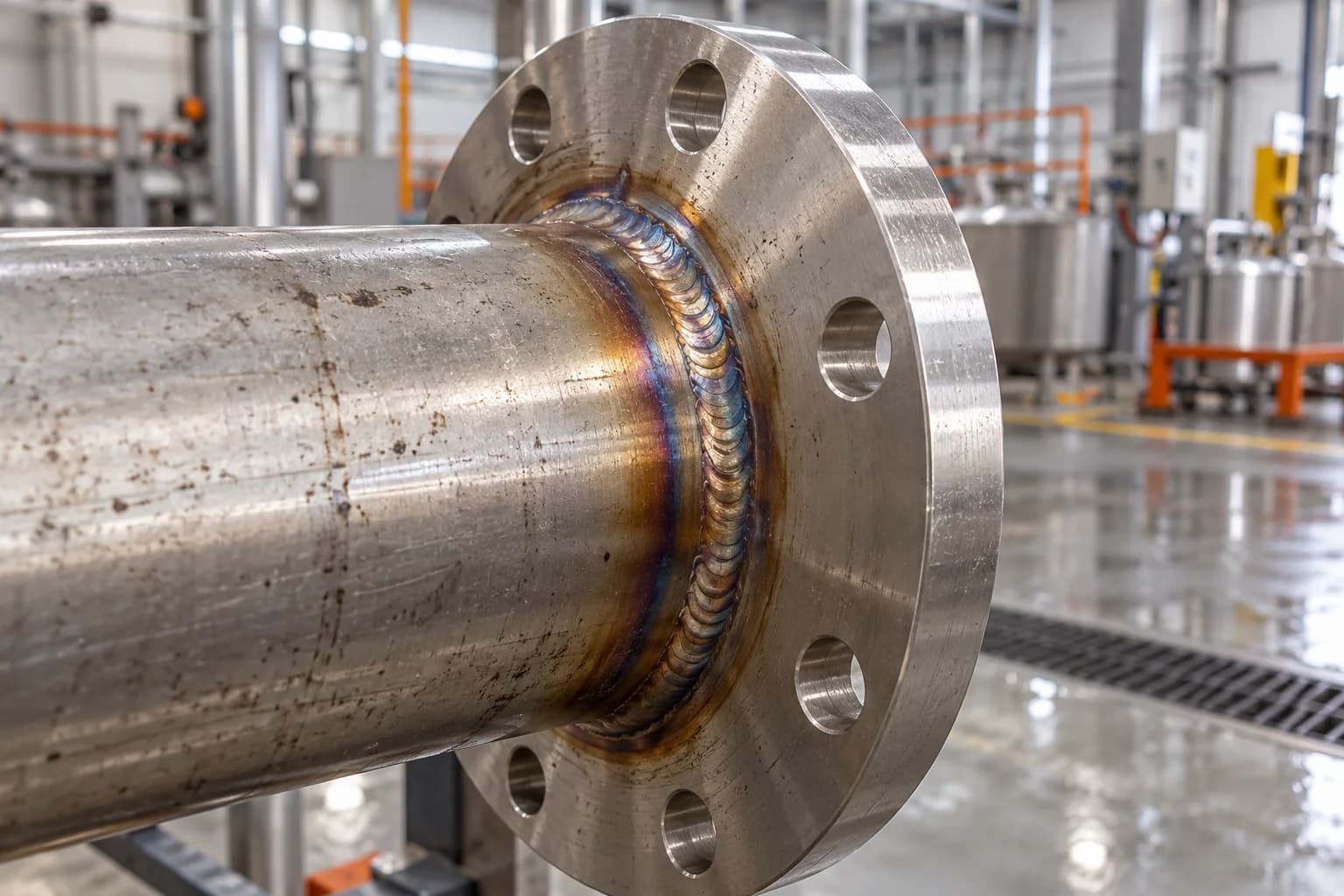 A stainless steel industrial component, shown as a general illustration of the material.