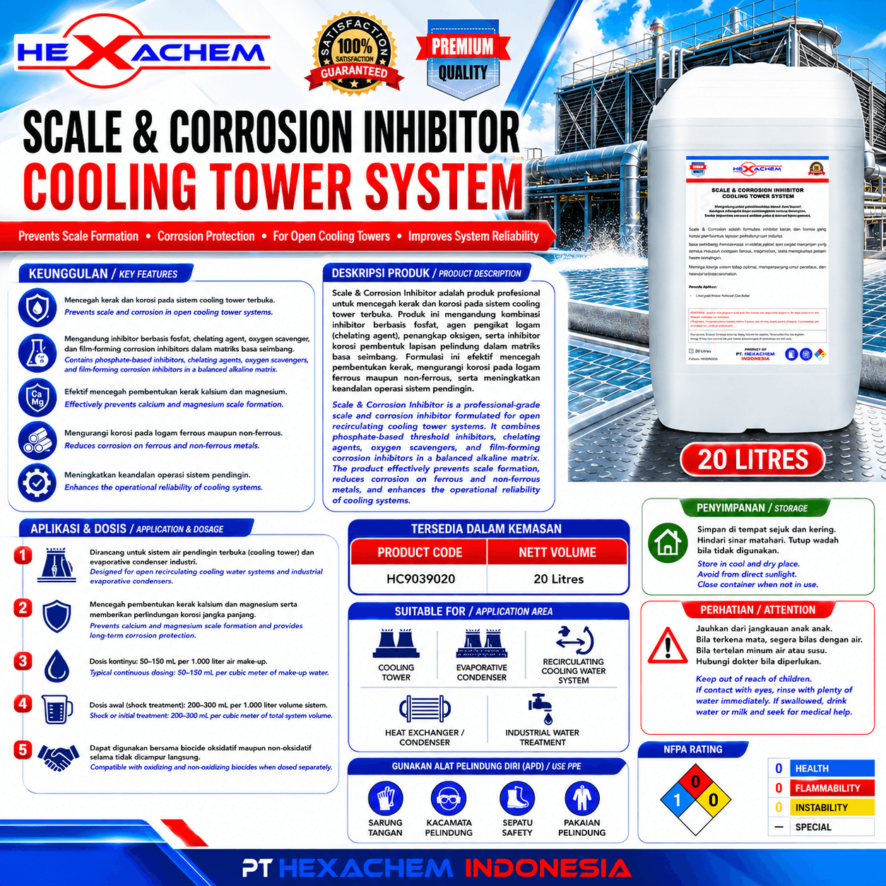 Scale & Corrosion Inhibitor (Cooling Tower)